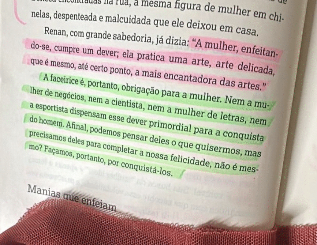 Os benefícios da feminilidade só vêm pra quem cumpre seus deveres com amor.