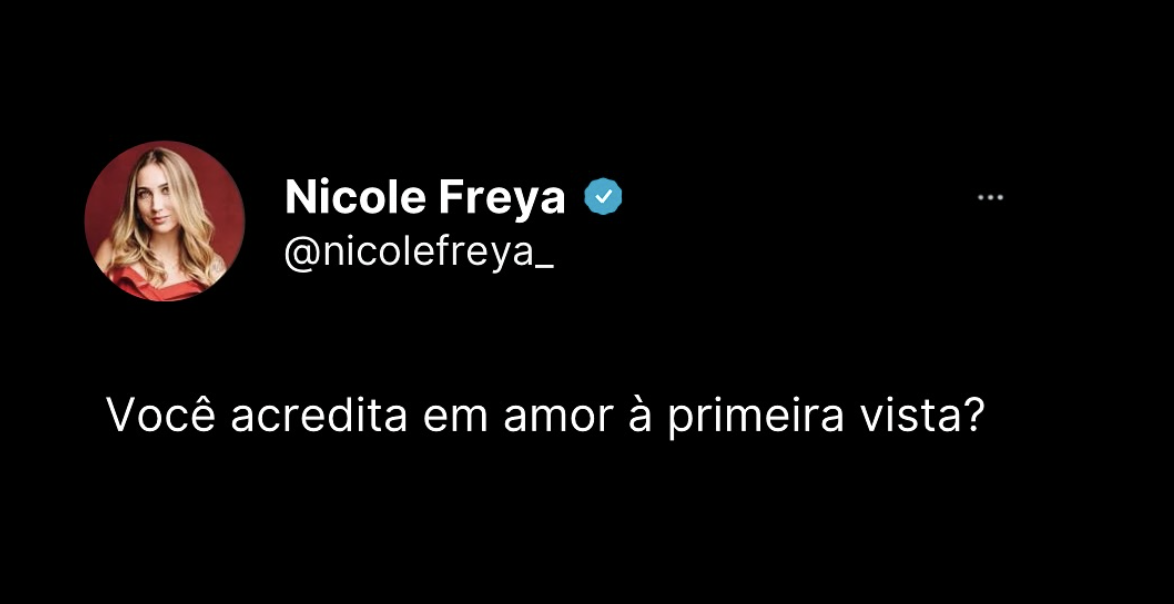 Você acredita em amor á primeira vista?