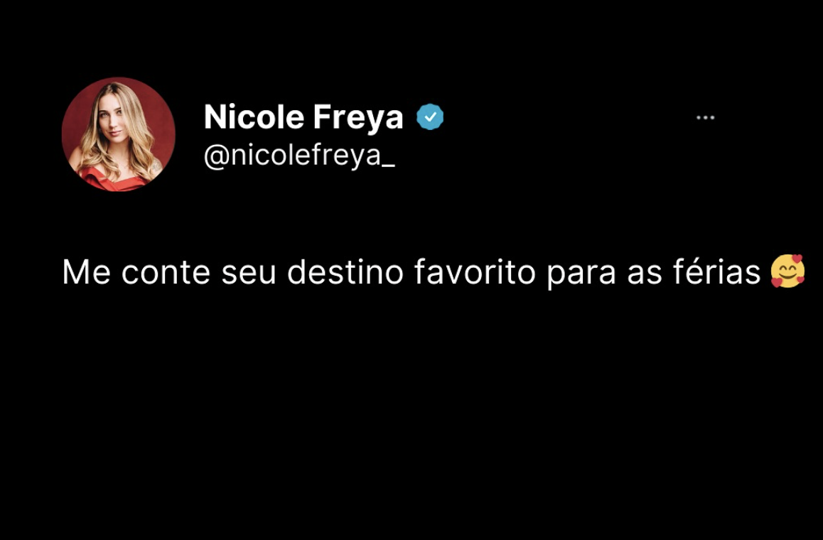 Me conte seu destino favorito para as férias