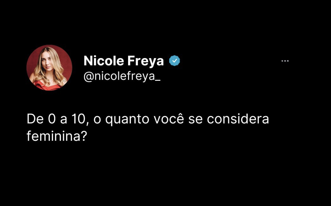 De 0 a 1, o quanto você se considera feminina?