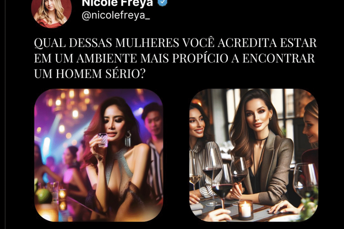 Qual dessas mulheres você acredita estar em um ambiente mais propício a encontrar um homem sério ?