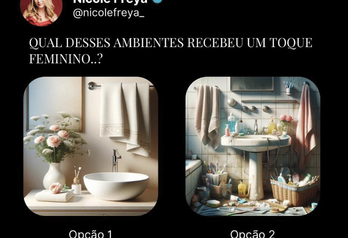 Qual desses ambientes recebeu um toque feminino?
