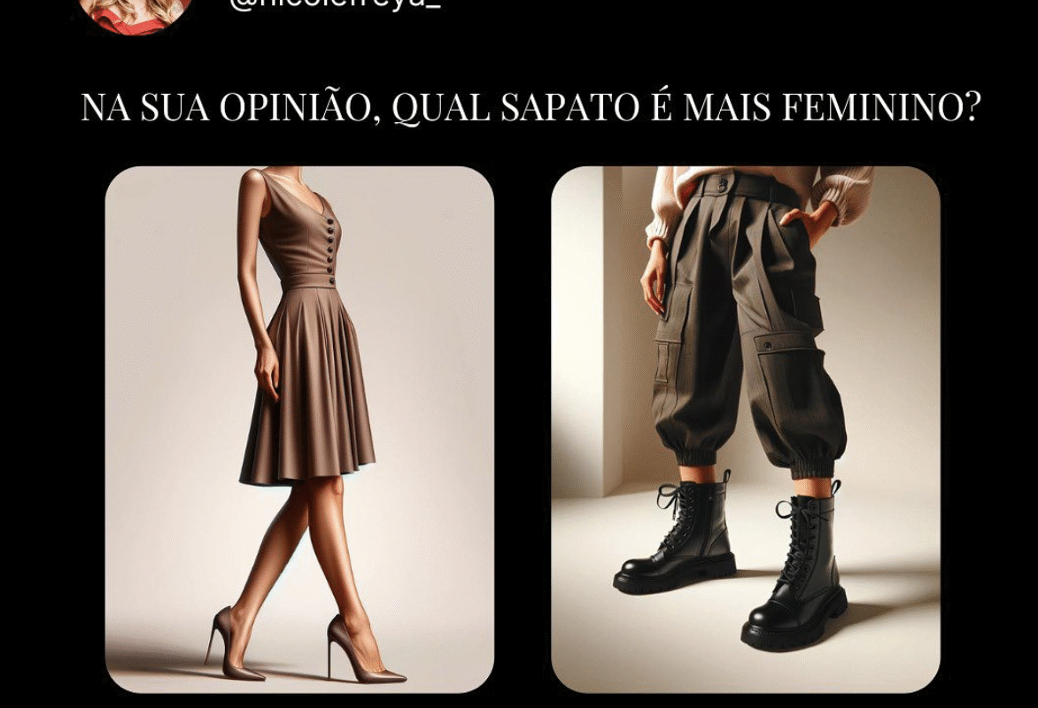 Na sua opnião, qual sapato é mais feminino?