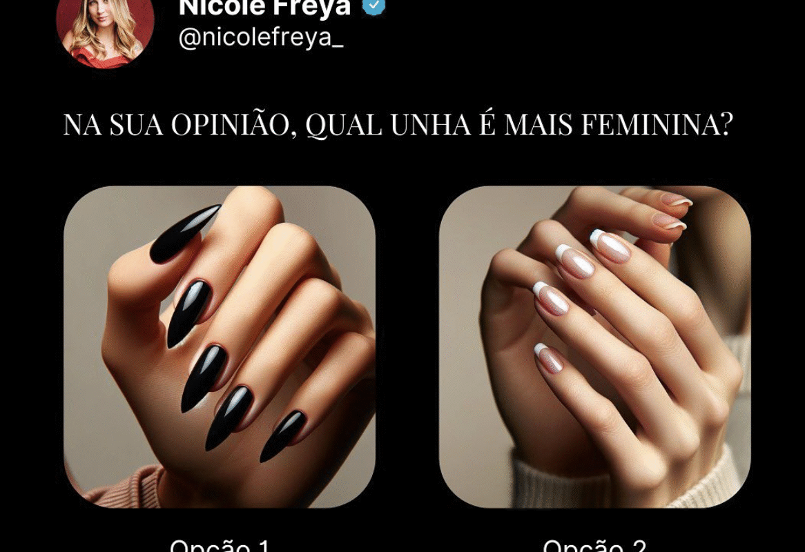 Na sua opinião qual unha é a mais feminina?
