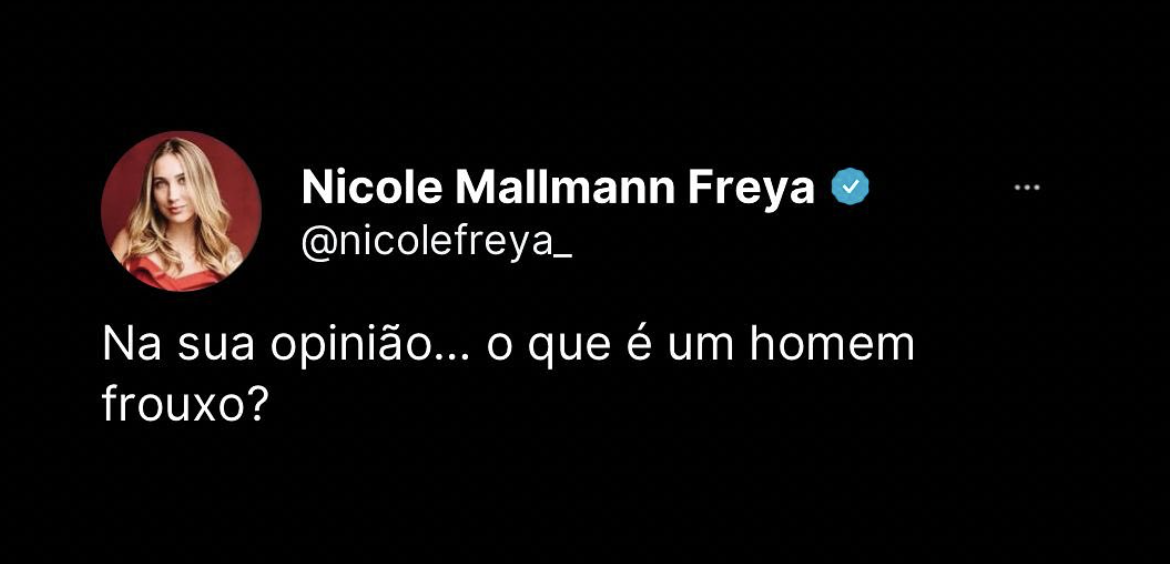 Na sua opinião…o que é um homem frouxo?