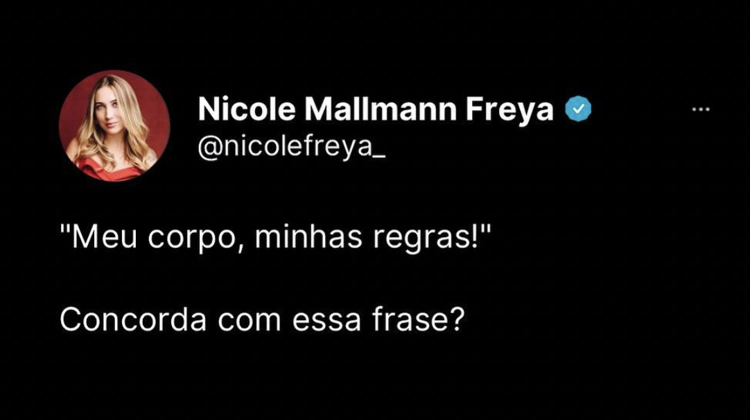 Meu corpo, minhas regras! Concorda com essa frase?